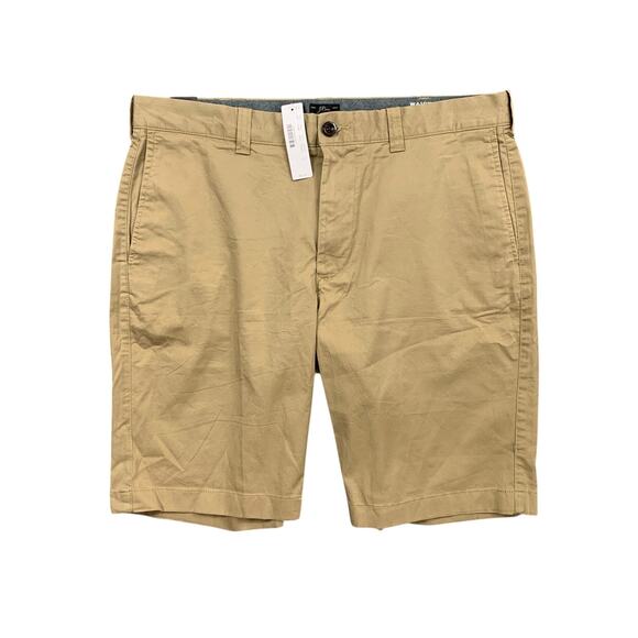 J Crew Shorts Mens 34 Scone Cotton Stretch Chino 10.5 in Flat Front Casual Golf - Picture 1 of 13